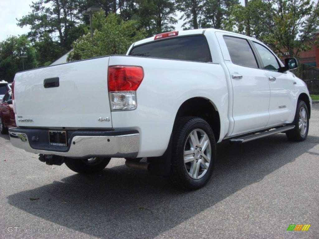 2010 Tundra Limited CrewMax 4x4 - Super White / Graphite Gray photo #3