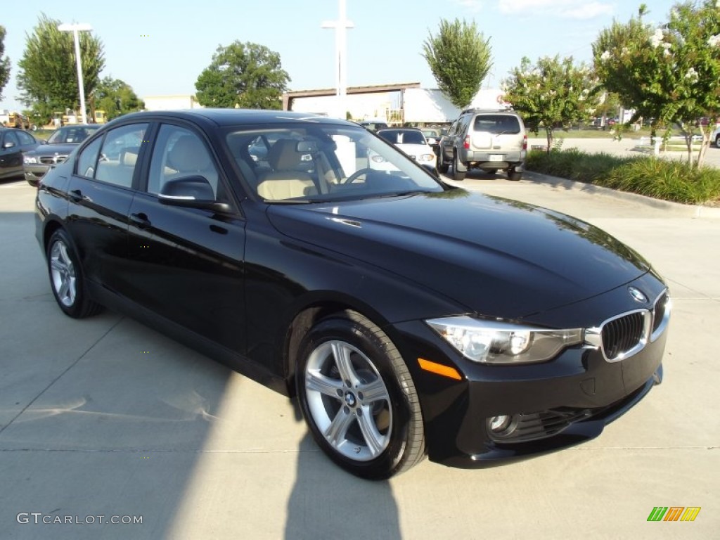 2013 3 Series 328i Sedan - Jet Black / Venetian Beige photo #2