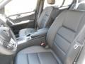 2012 Mercedes-Benz C Black Interior Front Seat Photo