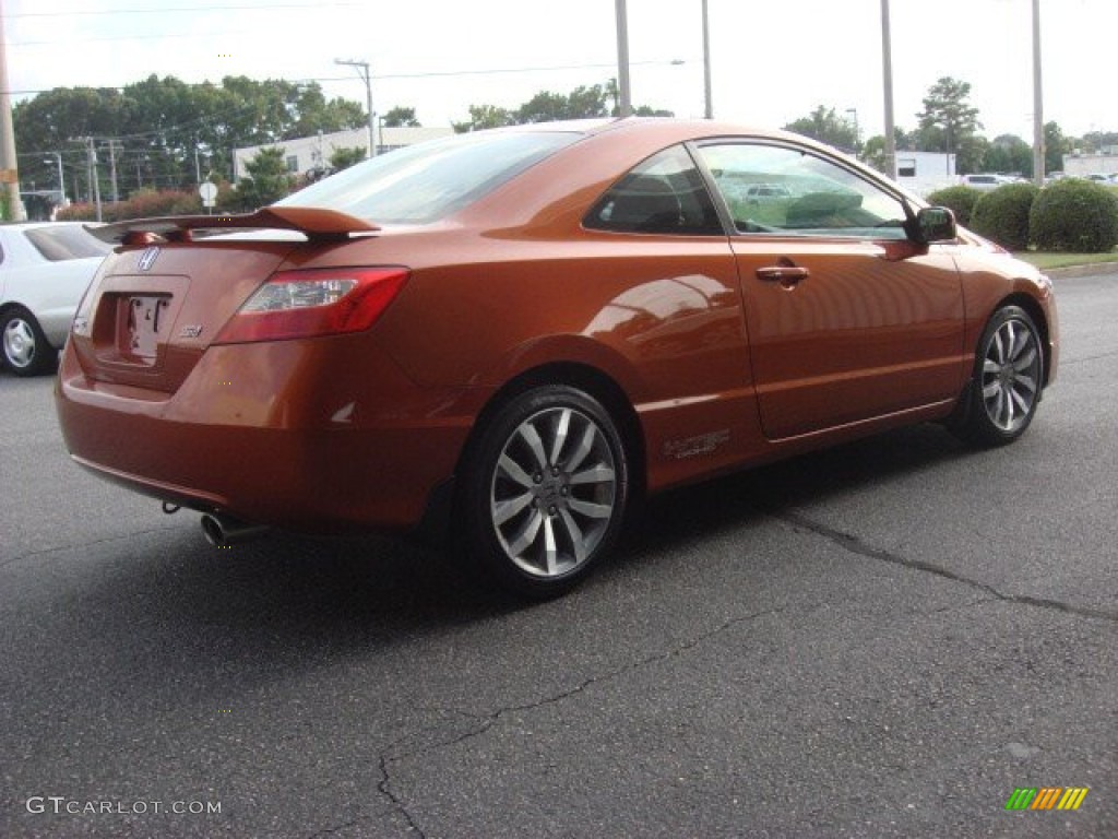 2009 Civic Si Coupe - Redline Orange Pearl / Black photo #3