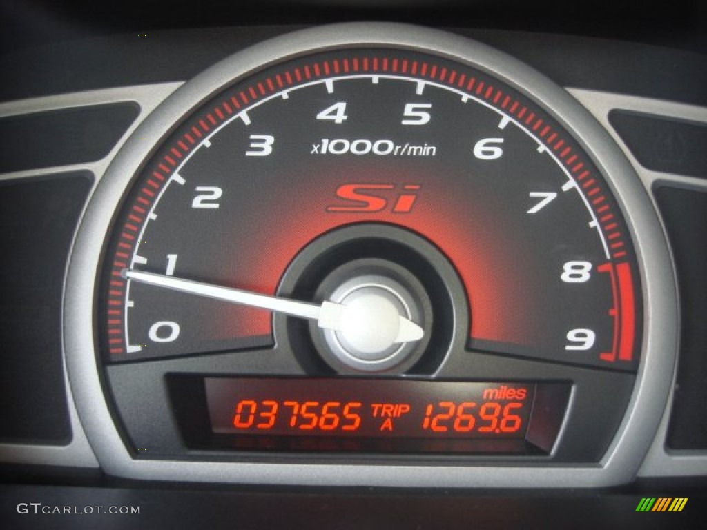 2009 Civic Si Coupe - Redline Orange Pearl / Black photo #15