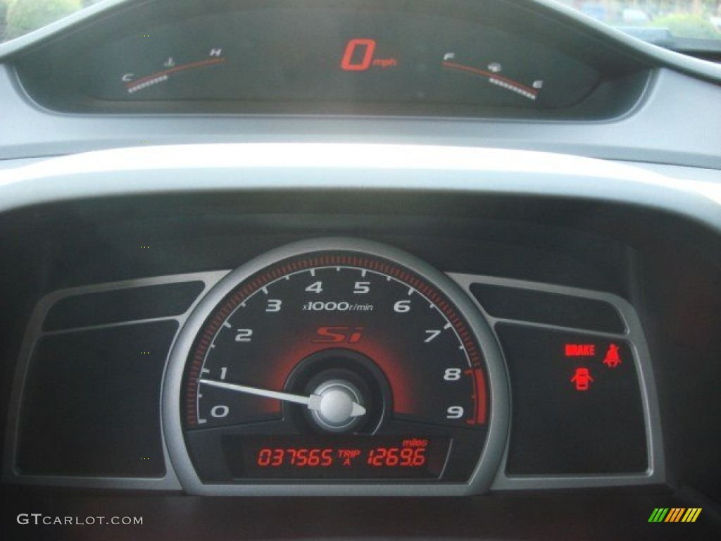 2009 Civic Si Coupe - Redline Orange Pearl / Black photo #17