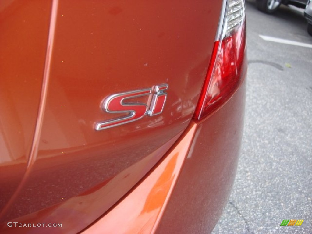 2009 Civic Si Coupe - Redline Orange Pearl / Black photo #25