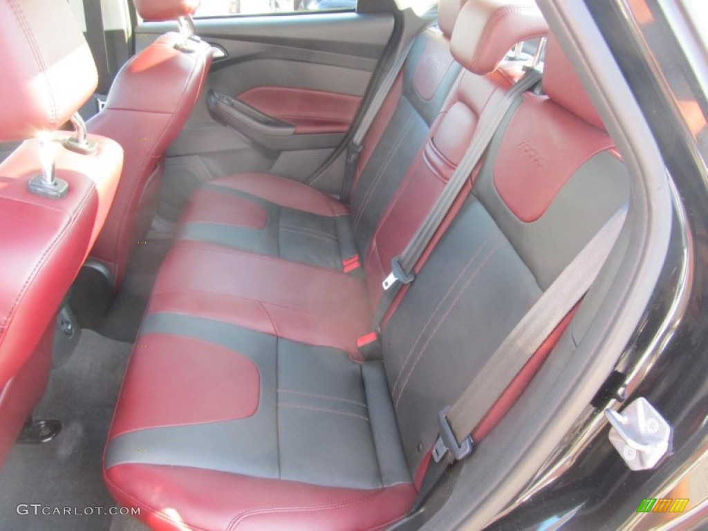 Tuscany Red Leather Interior 2012 Ford Focus SEL Sedan Photo #69884131