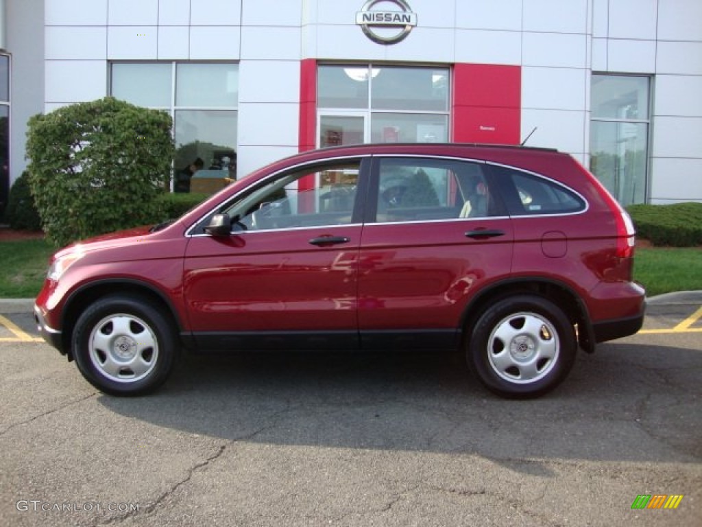 2008 CR-V LX 4WD - Tango Red Pearl / Gray photo #3