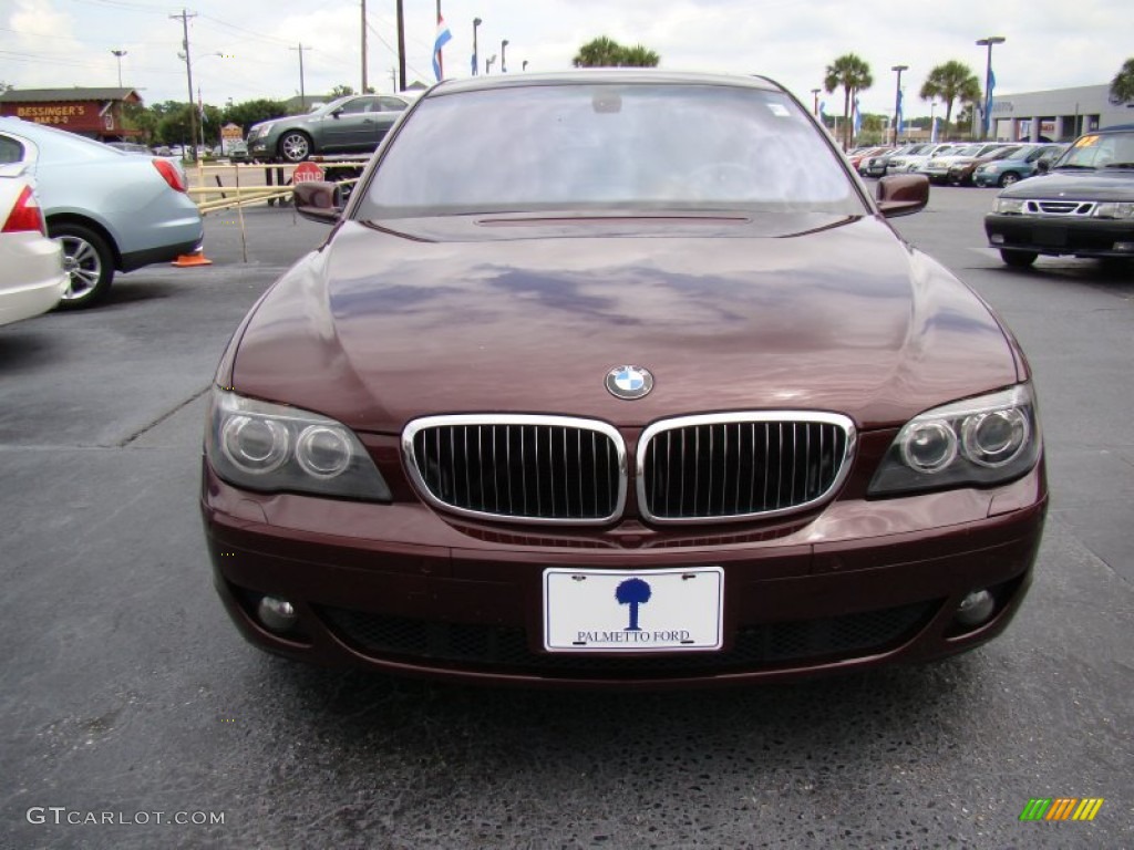 2006 7 Series 750i Sedan - Barbera Red Metallic / Black/Cream Beige photo #2