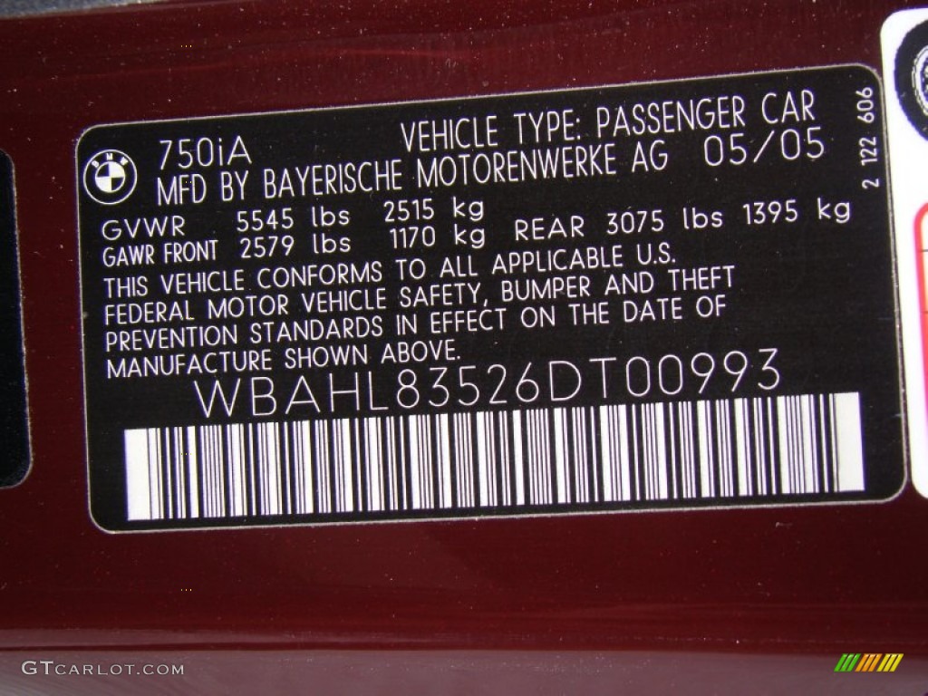 2006 7 Series 750i Sedan - Barbera Red Metallic / Black/Cream Beige photo #21