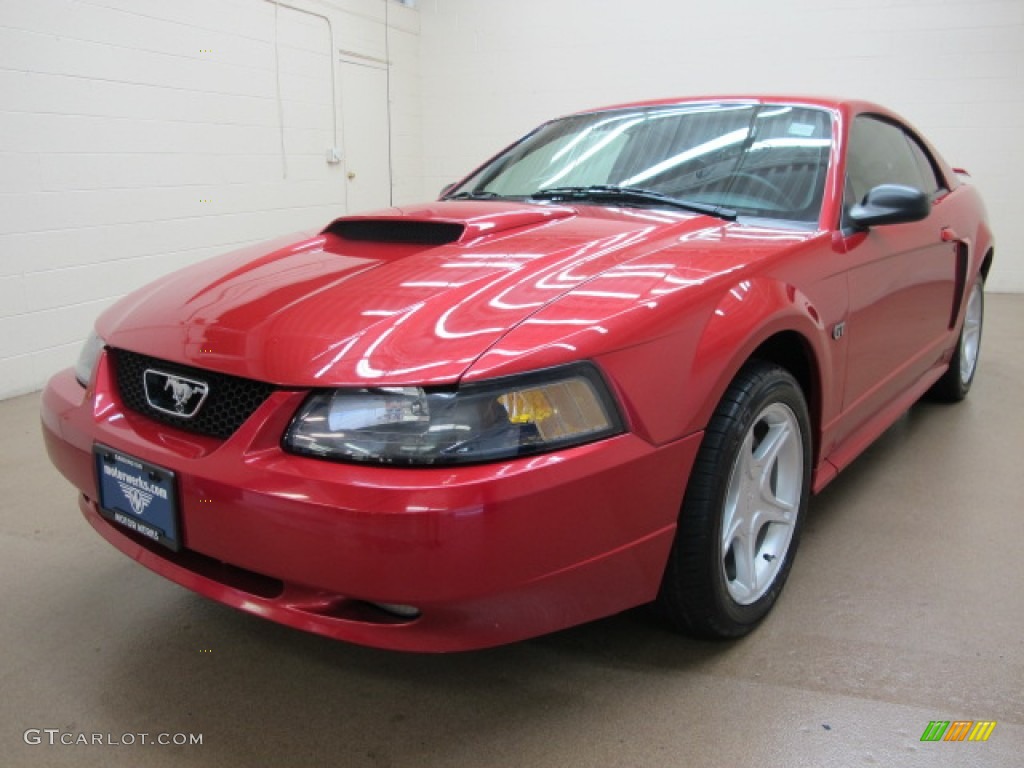 2002 Mustang GT Coupe - Laser Red Metallic / Dark Charcoal photo #4