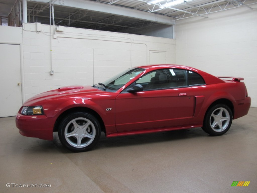 Laser Red Metallic 2002 Ford Mustang GT Coupe Exterior Photo #69887893