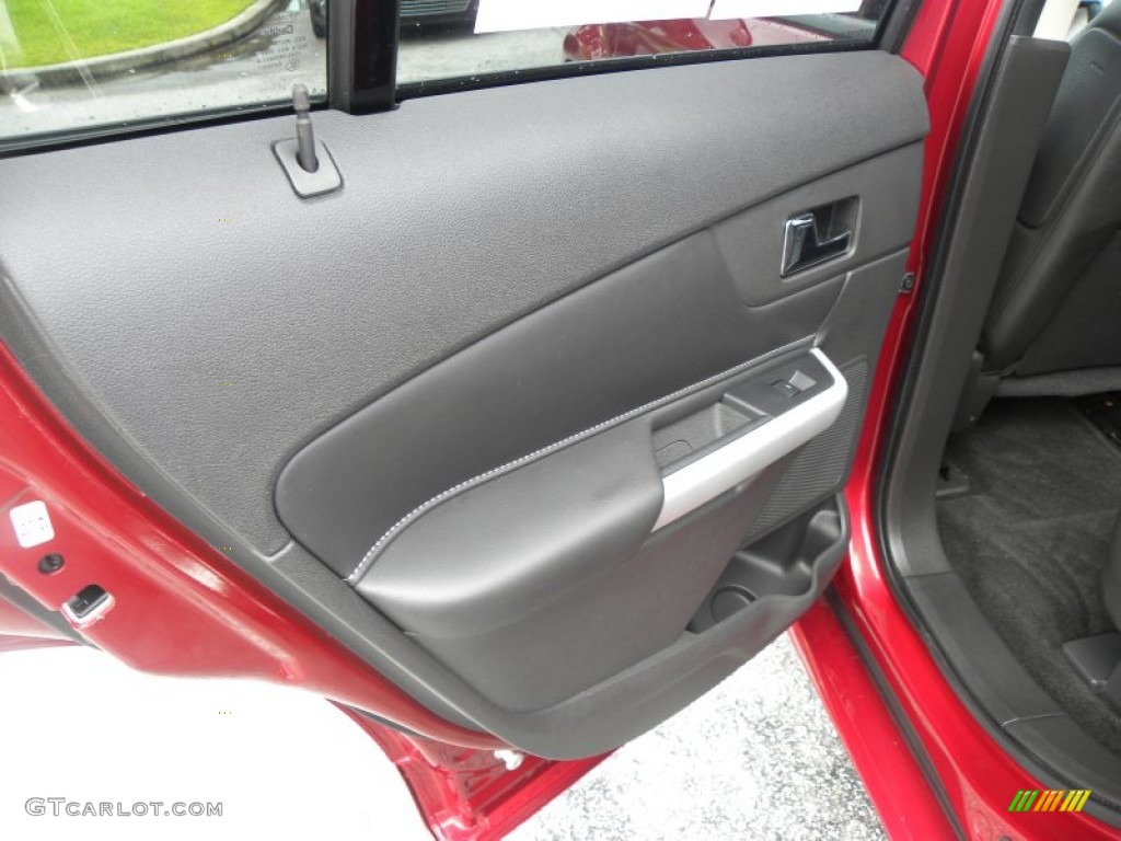 2013 Ford Edge Sport Charcoal Black/Liquid Silver Smoke Metallic Door Panel Photo #69889112