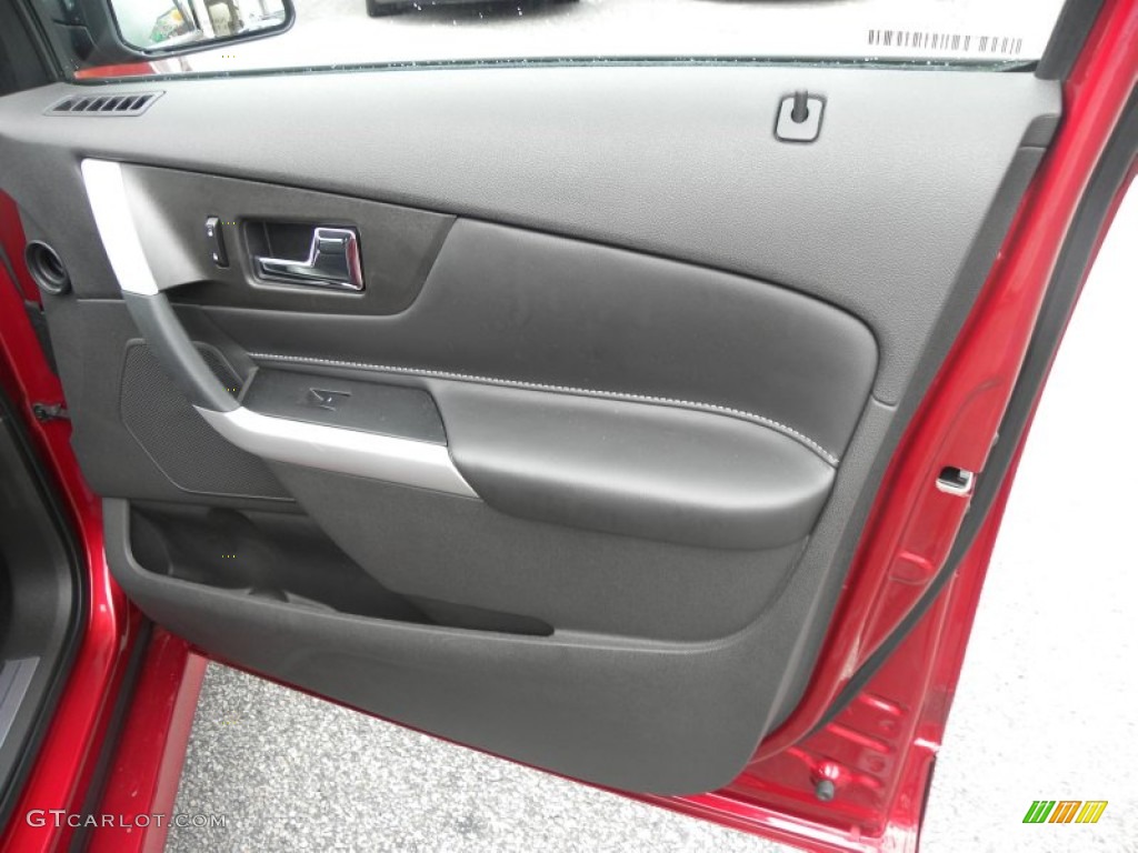 2013 Ford Edge Sport Charcoal Black/Liquid Silver Smoke Metallic Door Panel Photo #69889130
