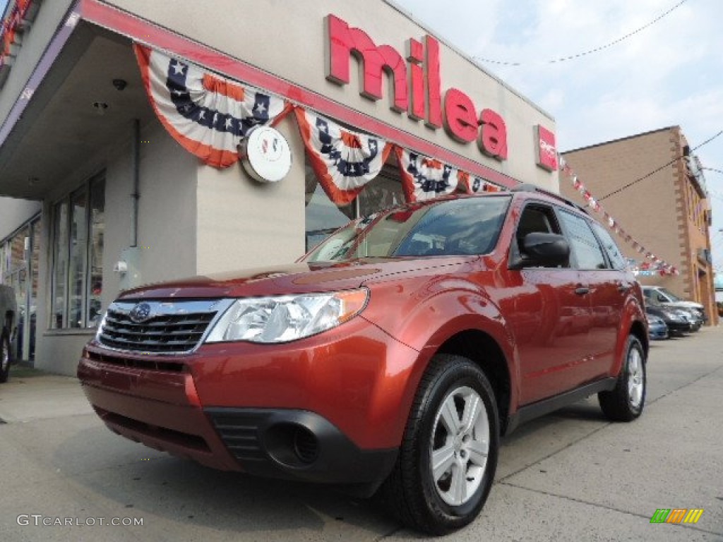 2010 Forester 2.5 X Premium - Paprika Red Pearl / Black photo #1