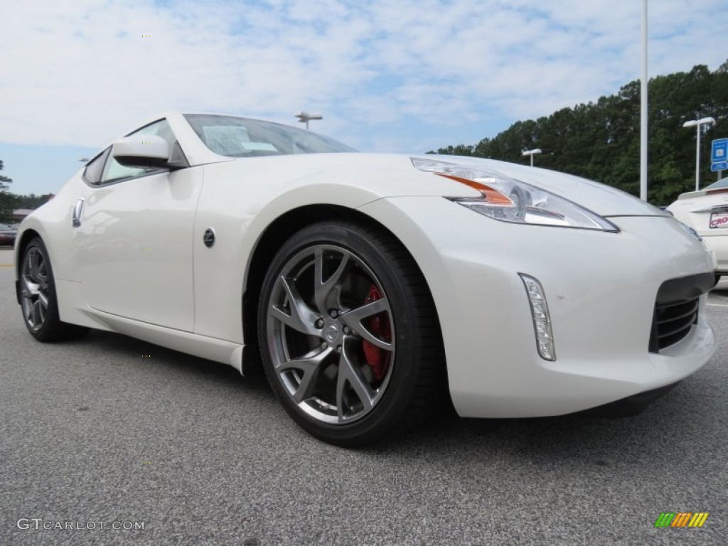 Pearl White 2013 Nissan 370Z Sport Coupe Exterior Photo #69890707