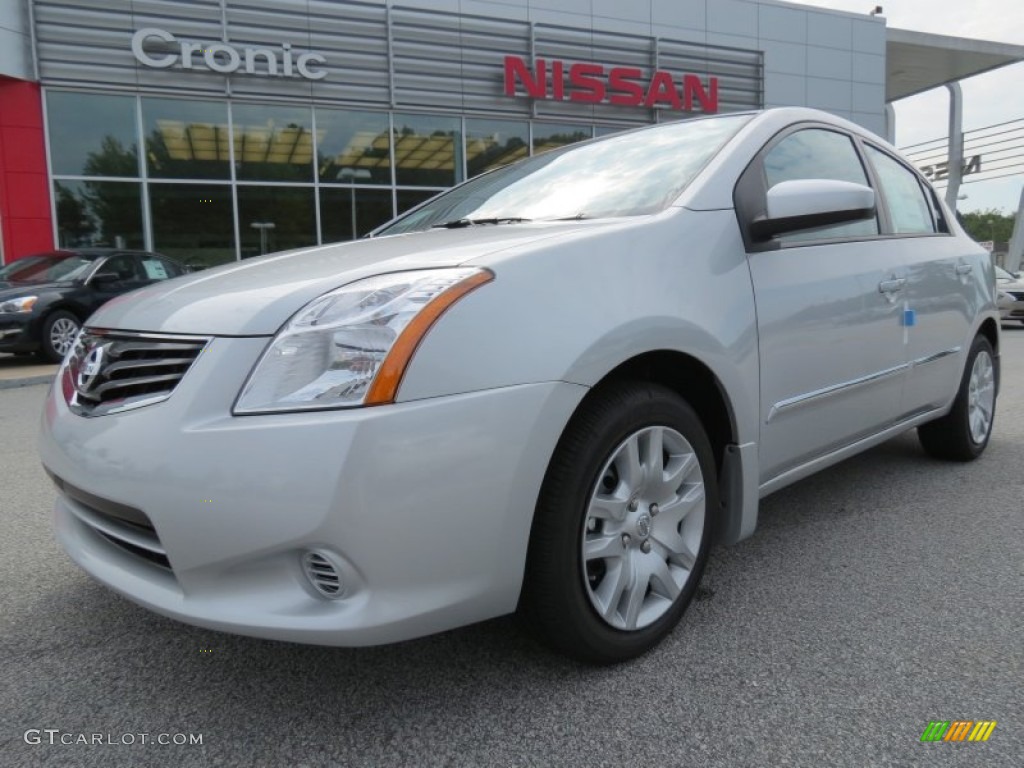 2012 Sentra 2.0 S - Brilliant Silver Metallic / Charcoal photo #1