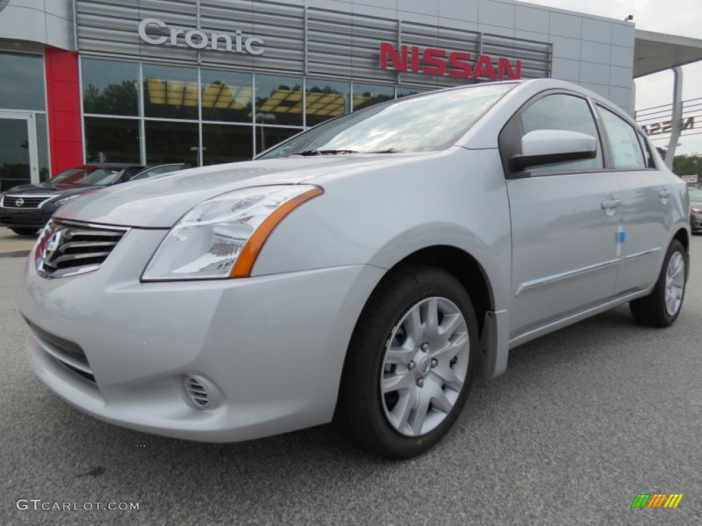 2012 Sentra 2.0 S - Brilliant Silver Metallic / Charcoal photo #1