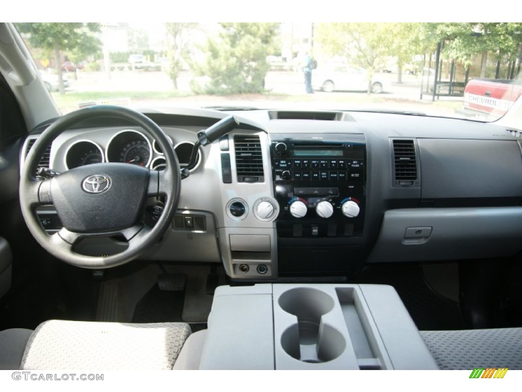 2008 Tundra Double Cab 4x4 - Super White / Graphite Gray photo #14