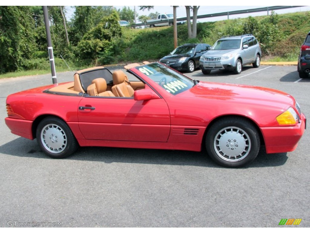 Signal Red 1992 Mercedes-Benz SL 500 Roadster Exterior Photo #69893281