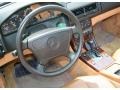 1992 Mercedes-Benz SL Parchment Interior Steering Wheel Photo