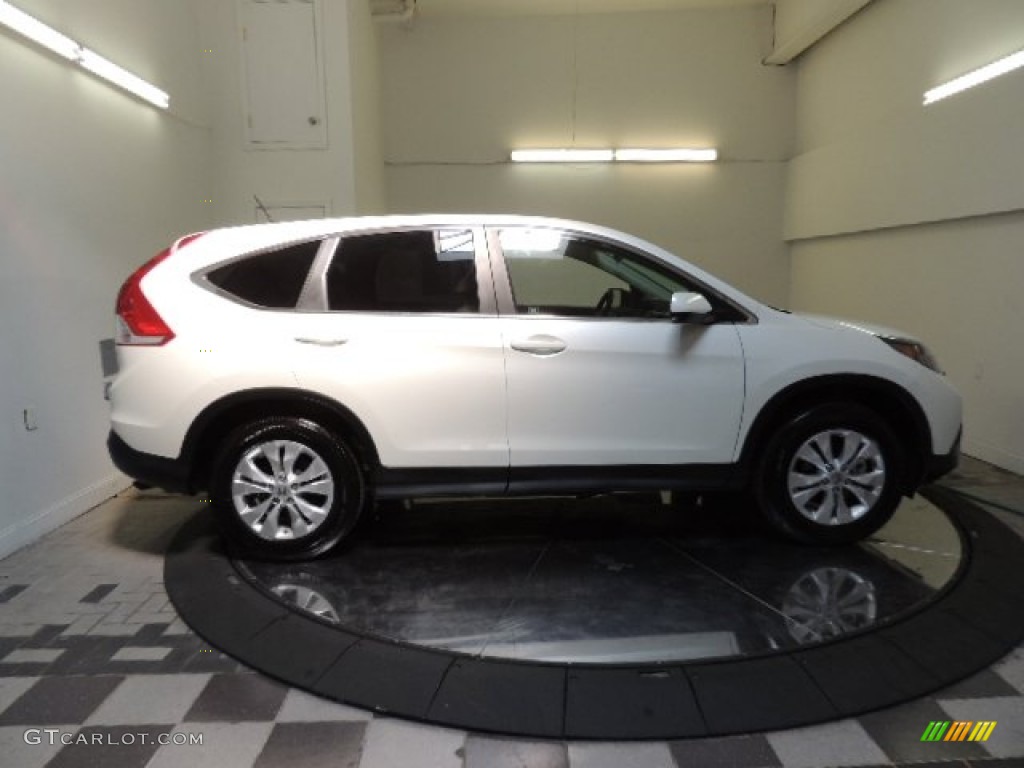 2012 CR-V EX 4WD - White Diamond Pearl / Beige photo #4