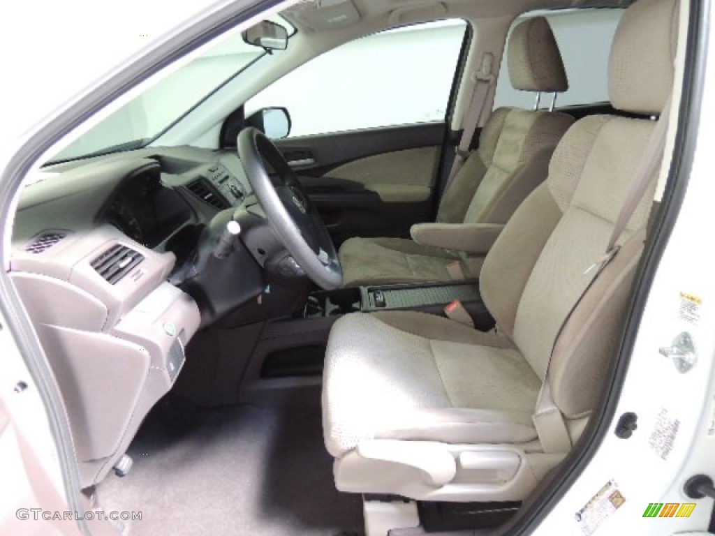 2012 CR-V EX 4WD - White Diamond Pearl / Beige photo #16