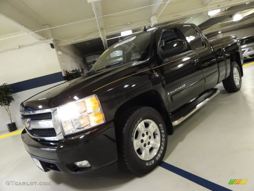 2008 Silverado 1500 LTZ Extended Cab 4x4 - Black / Ebony photo #3