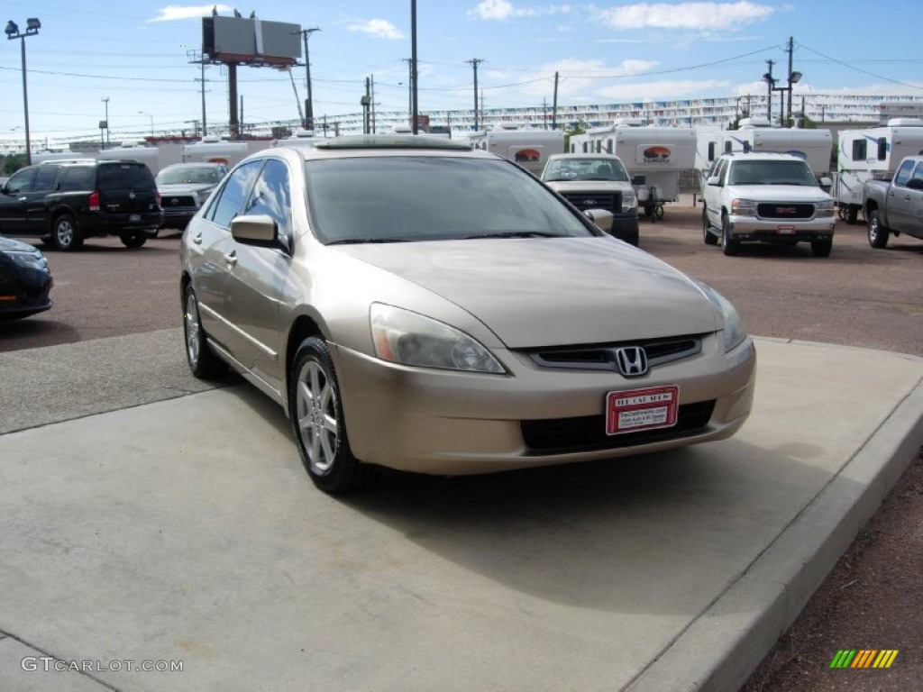 2003 Accord EX V6 Sedan - Desert Mist Metallic / Ivory photo #14