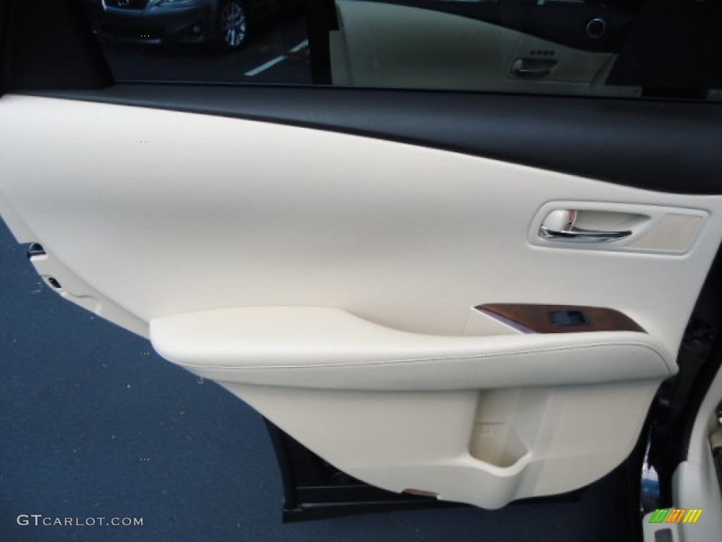 2013 Lexus RX 350 AWD Parchment/Espresso Birds Eye Maple Door Panel Photo #69901204