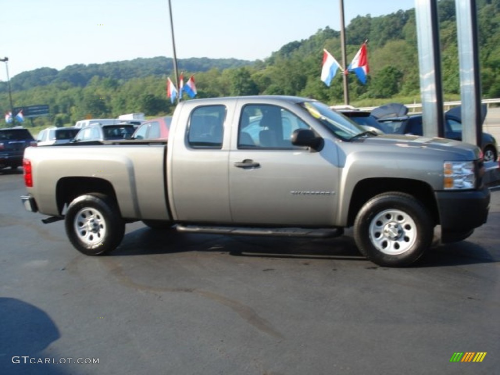 2008 Silverado 1500 Work Truck Extended Cab - Silver Birch Metallic / Dark Titanium photo #5