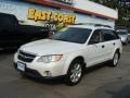 2008 Satin White Pearl Subaru Outback 2.5i Wagon  photo #3