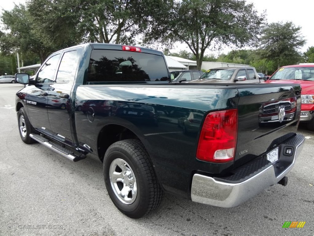 2011 Ram 1500 ST Quad Cab - Hunter Green Pearl / Dark Slate Gray/Medium Graystone photo #3