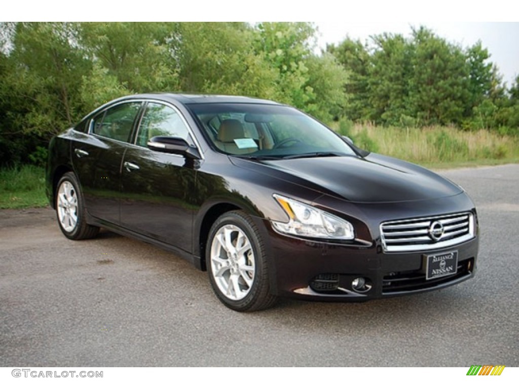 2012 Maxima 3.5 SV Premium - Crimson Black / Cafe Latte photo #1