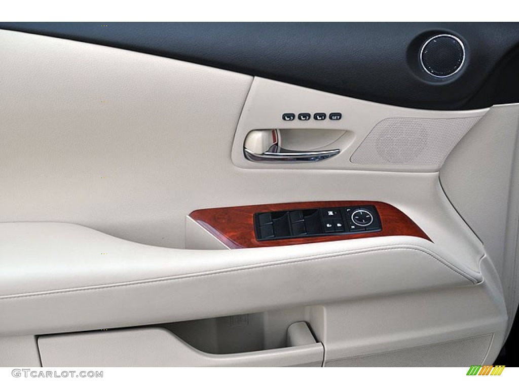 2010 Lexus RX 350 AWD Parchment/Brown Walnut Door Panel Photo #69906126
