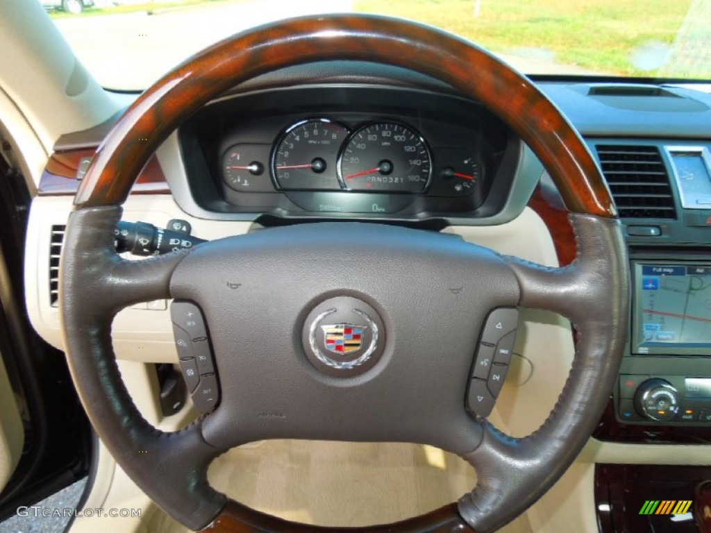 2007 Cadillac DTS Luxury II Cashmere Steering Wheel Photo #69906998