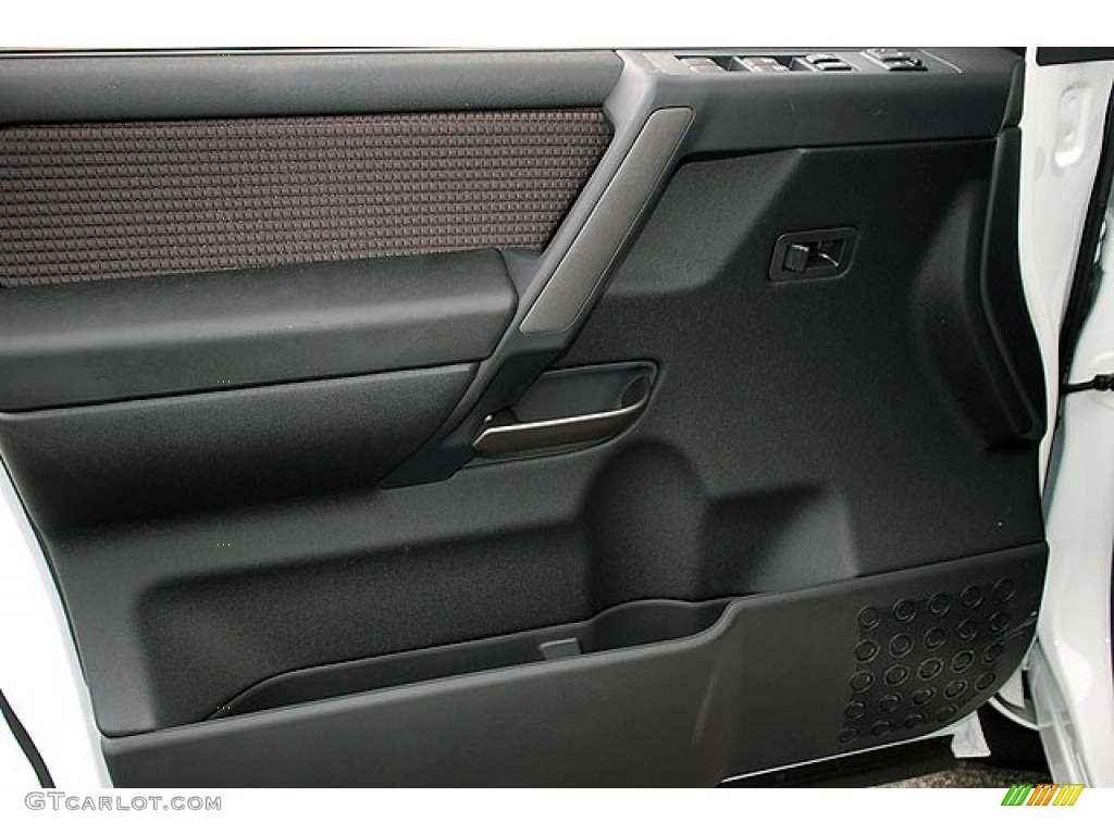 2012 Nissan Titan SV Crew Cab 4x4 Charcoal Door Panel Photo #69907610
