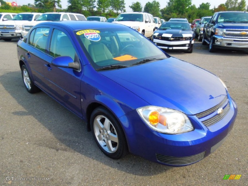 2007 Cobalt LT Sedan - Laser Blue Metallic / Gray photo #2