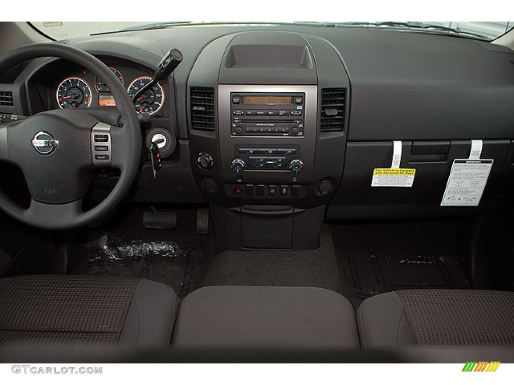 2012 Nissan Titan SV Crew Cab 4x4 Charcoal Dashboard Photo #69907898