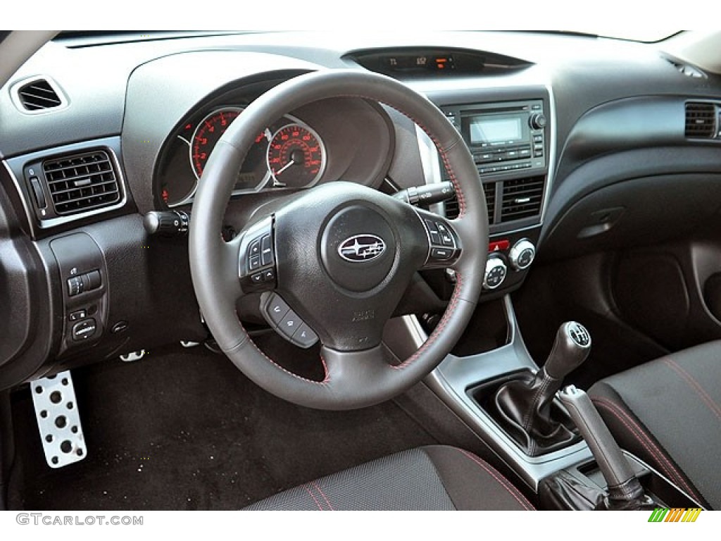 Carbon Black Interior 2011 Subaru Impreza WRX Limited Sedan Photo #69909470