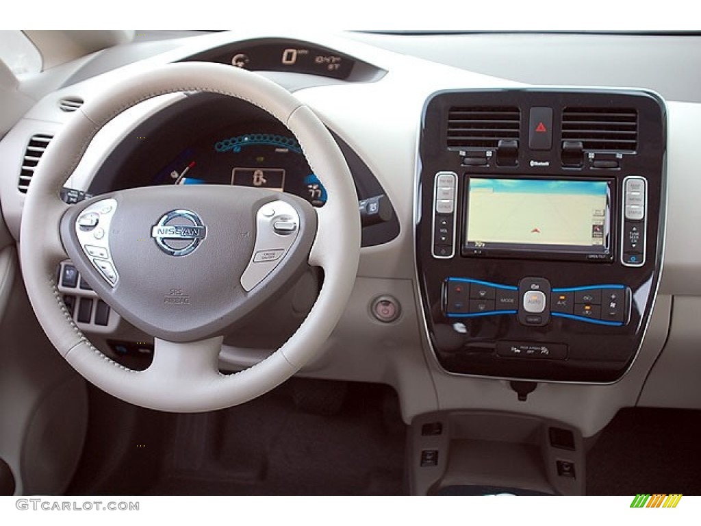2012 Nissan LEAF SL Light Gray Dashboard Photo #69910241