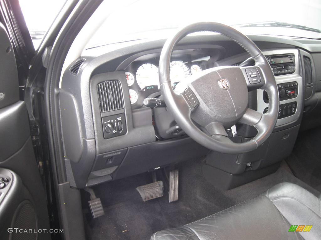 2004 Ram 3500 Laramie Quad Cab 4x4 Dually - Black / Dark Slate Gray photo #11