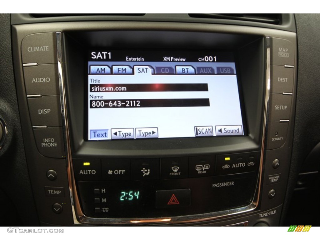 2011 Lexus IS 350C Convertible Controls Photo #69911450