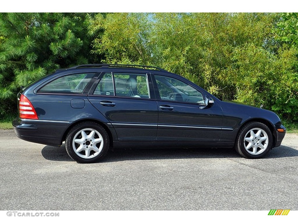 2004 C 320 4Matic Wagon - Black Opal Metallic / Java photo #6