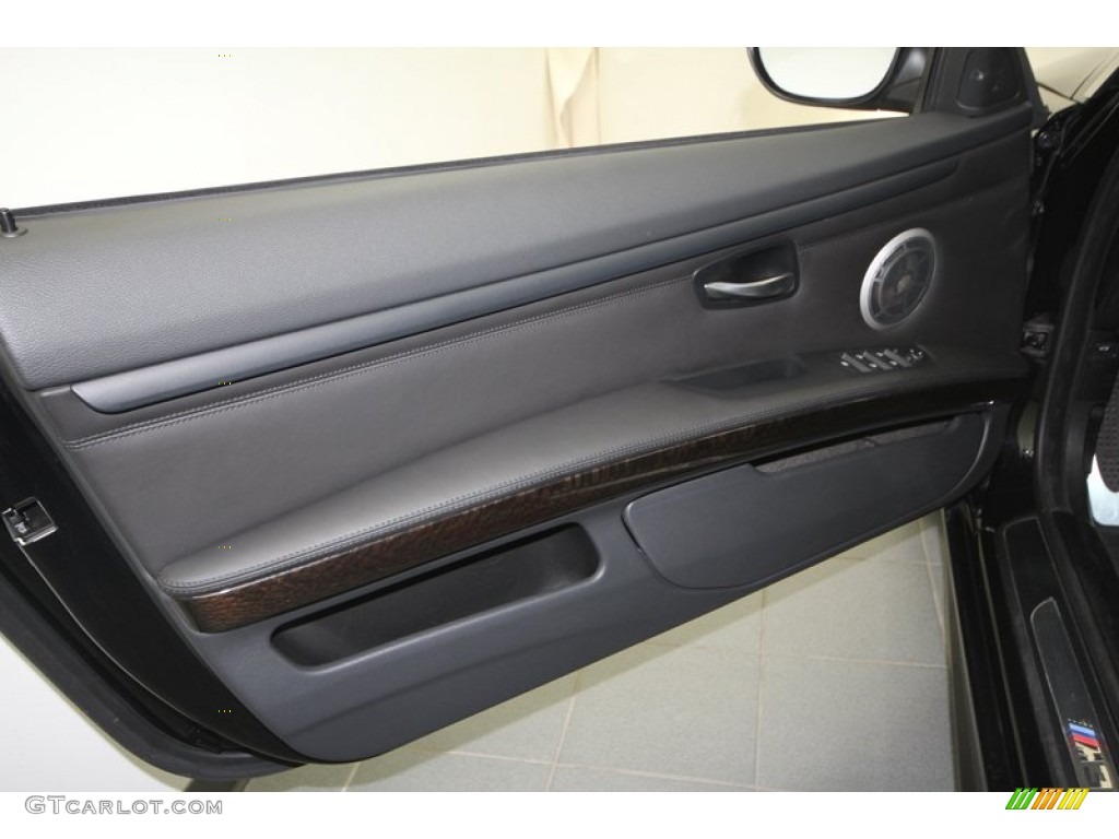 2010 BMW M3 Convertible Black Novillo Door Panel Photo #69912149