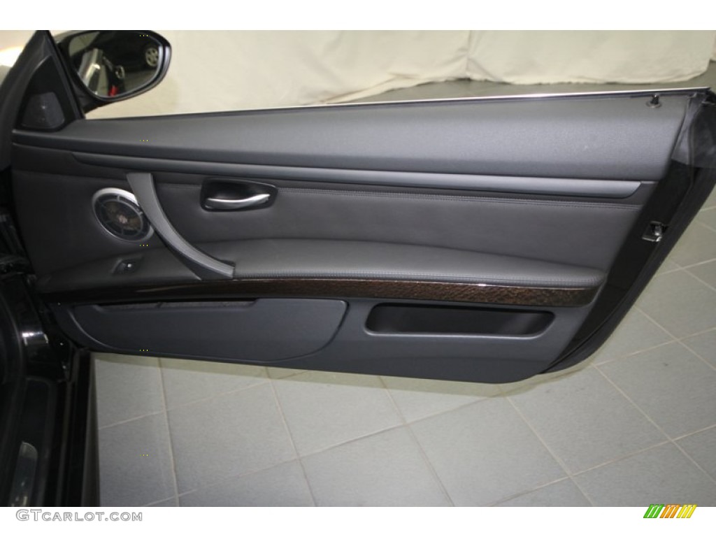 2010 BMW M3 Convertible Black Novillo Door Panel Photo #69912317