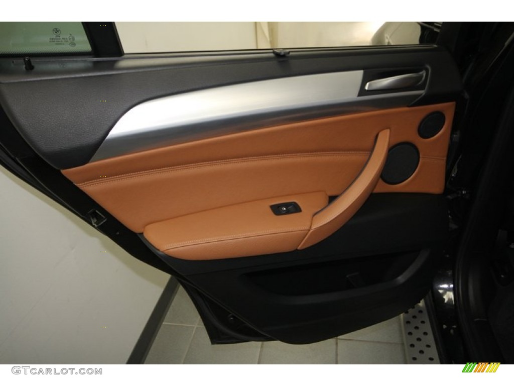 2009 BMW X6 xDrive50i Saddle Brown Nevada Leather Door Panel Photo #69912999