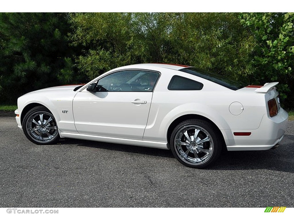 2006 Mustang GT Premium Coupe - Performance White / Red/Dark Charcoal photo #4