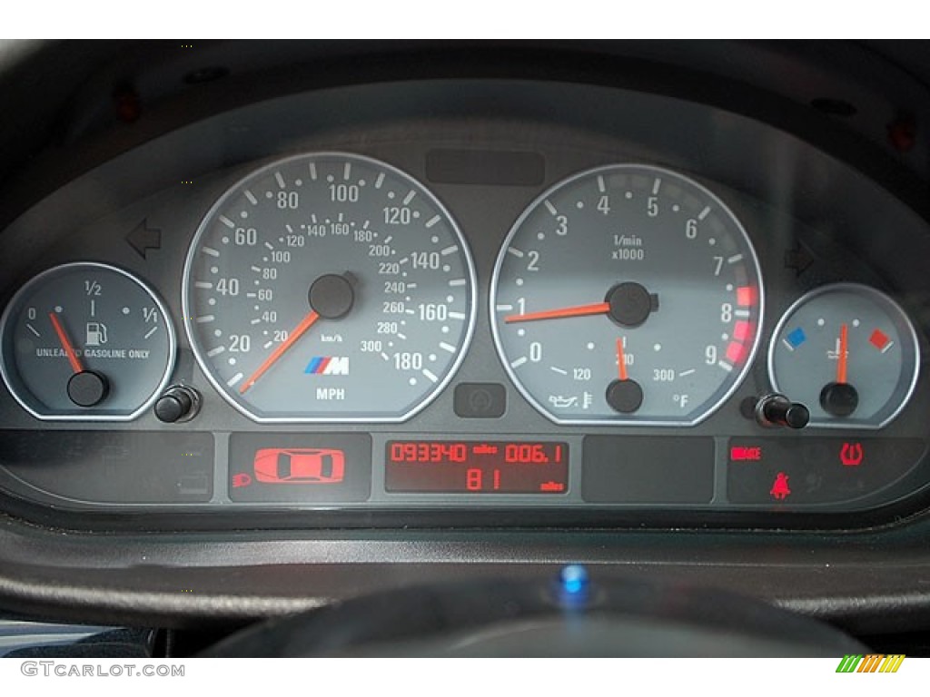 2001 BMW M3 Coupe Gauges Photo #69913532