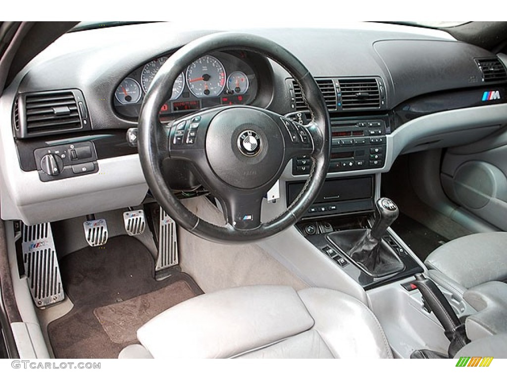 2001 BMW M3 Coupe Grey Dashboard Photo #69913580