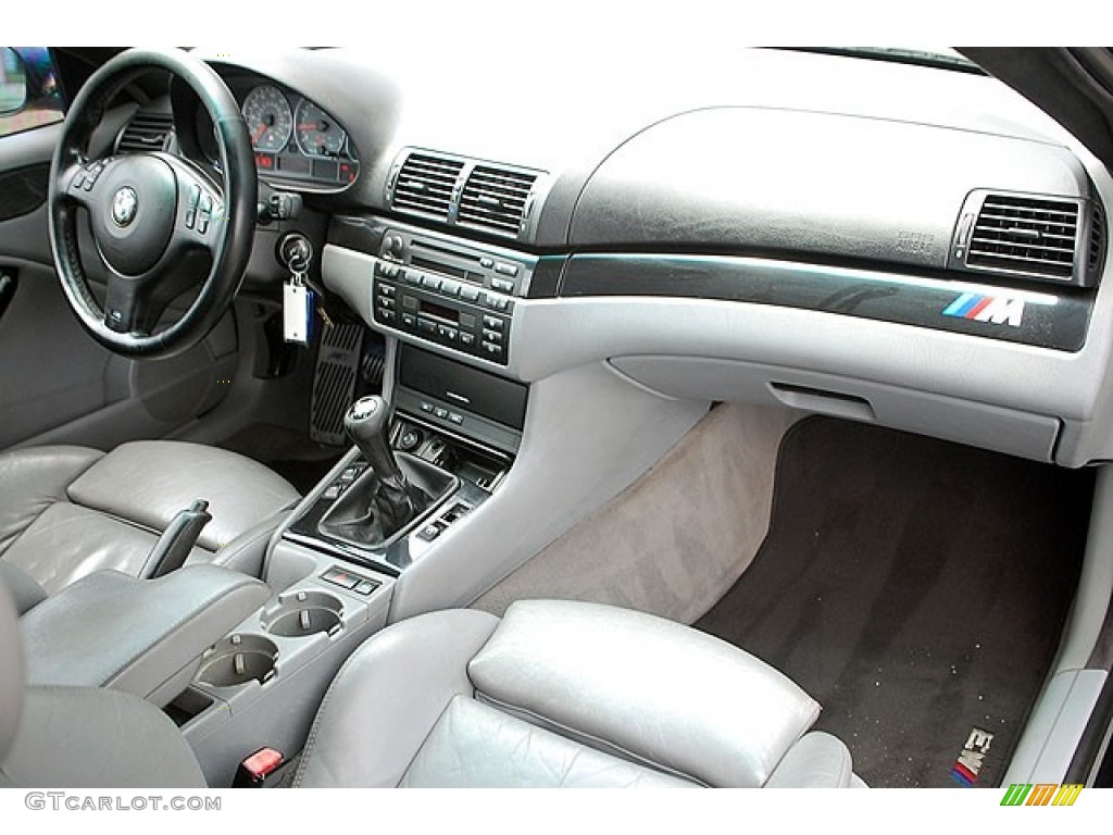 2001 BMW M3 Coupe Grey Dashboard Photo #69913646
