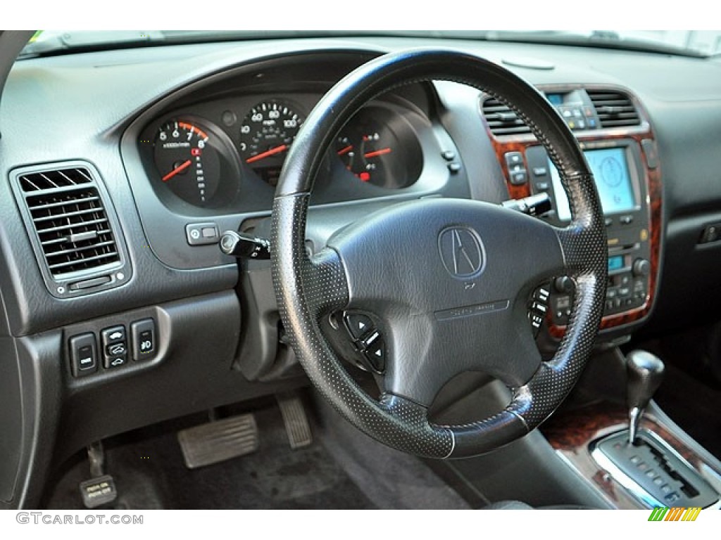 2002 Acura MDX Touring Ebony Steering Wheel Photo #69913766