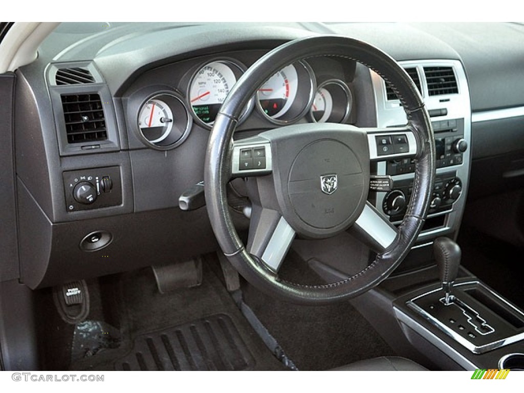 2009 Dodge Charger R/T Dark Slate Gray Steering Wheel Photo #69914489